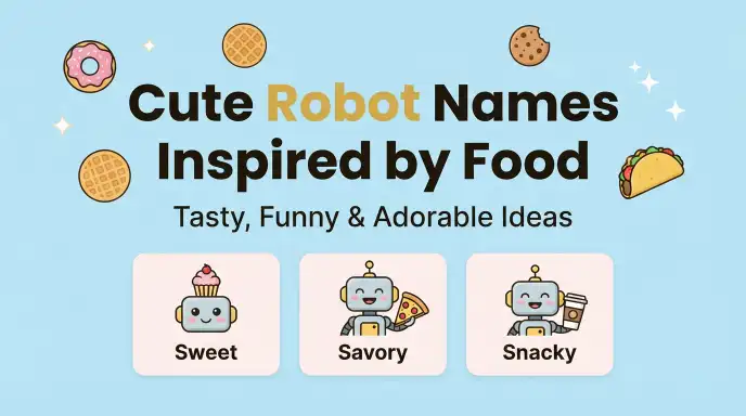Cute Robot Names Inspired by Food