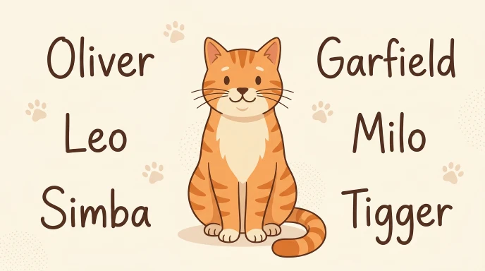 Classic Names for Male Orange Cats