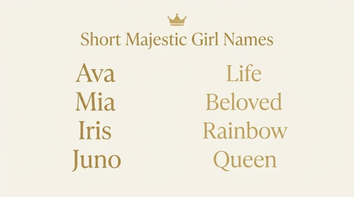 Short Majestic Girl Names